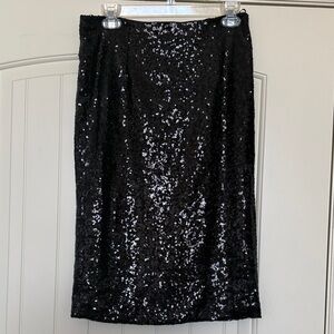 Black Sequin Pencil Skirt - Sleek Evening Pencil